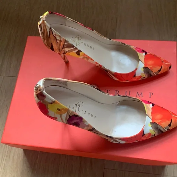 Ivanka Trump | Shoes | Ivanka Trump Bright Floral High Heels